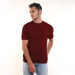 تیشرت بافت یقه گرد قرمز
