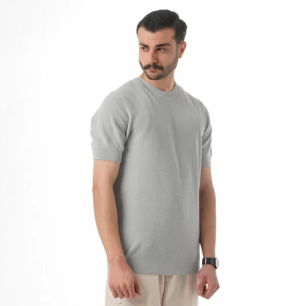 تیشرت مردانه طوسی