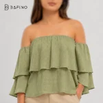 بلوز زنانه یقه بنددار