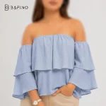 بلوز زنانه یقه بنددار - Image 3
