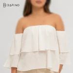 بلوز زنانه یقه بنددار - Image 5