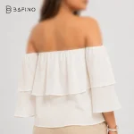 بلوز زنانه یقه بنددار - Image 6
